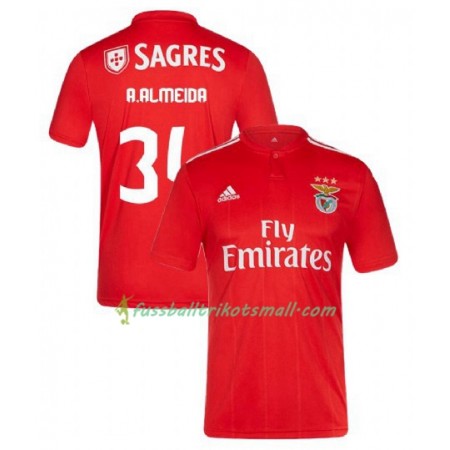 Fußballtrikots Benfica Andre Almeida 34 2018-2019 Kurzarm Heimtrikotsatz kaufen